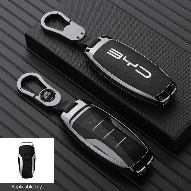 Car Remote Key Case Fob Cover Holder Shell Bag for BYD Song Plus Atto 3 Han EV Tang DM Qin Seal Dolphin Keychain AccessoriesP