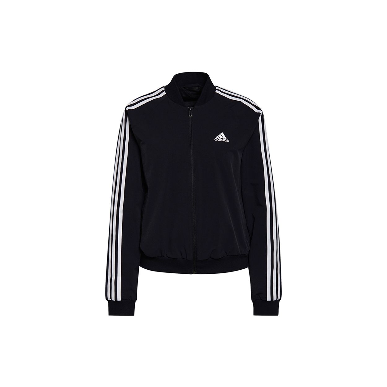 adidas Women s Essentials 3-Stripes Woven Track Jacket Black GS1352 M