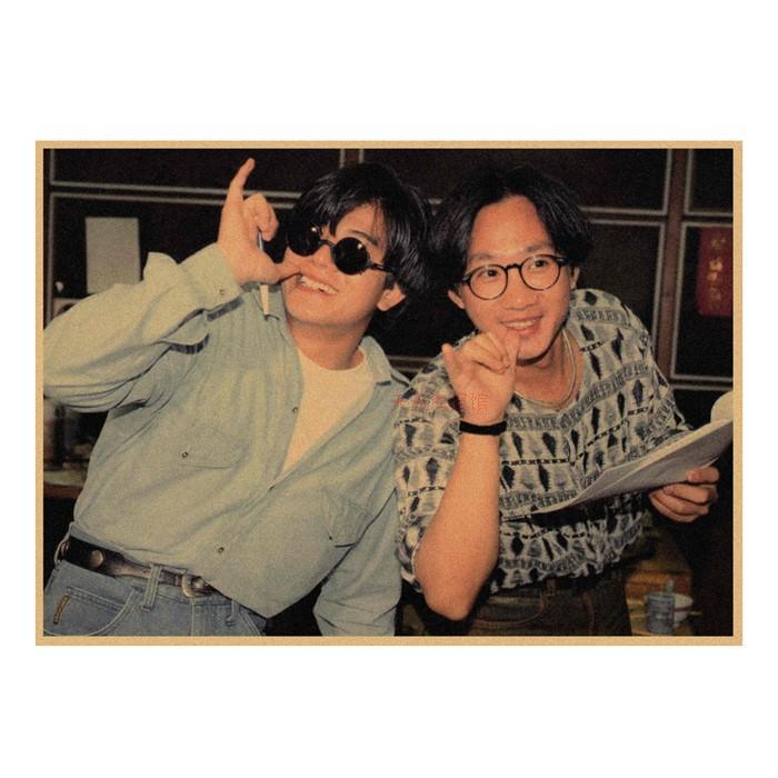 

Classic Hong Kong Stars Wong Ka Kui & Aaron Kwok Joint Photo Poster - Retro Bar/Cafe Wall Decor 42x29.7cm (A3 Size)