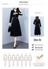 Elegant Color Block Patchwork Slim Fit Mid-Length Plus Size Long Sleeve Dress for Women - Spring/Autumn Collection