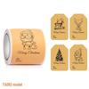 Santa Claus Kraft Paper Christmas Gift Sealing Stickers - Custom Self-Adhesive Labels