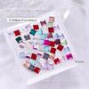 Colorful Rhinestone Nail Art Set: Heart, Horse Eye, Octagon, and Long Strip Designs, 50 Pieces