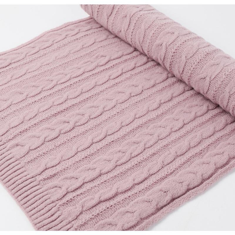 Winterschal für Damen, warm, gestrickt, dick, weich, elastisch, Schals mit verdrehter Textur, breit, lang, winddicht, Nackenschutz