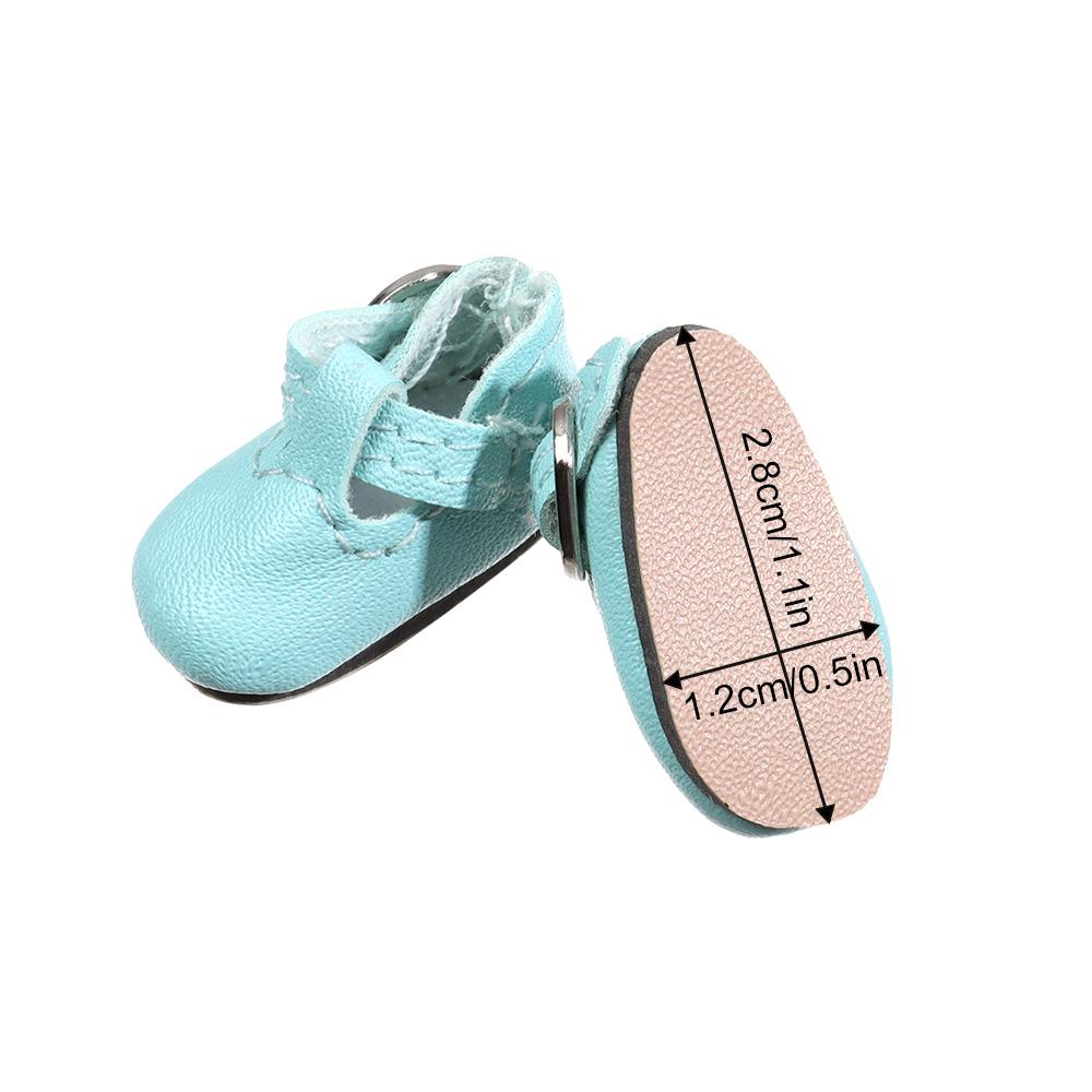 1Pair Doll Shoes For 1/6 Blythes Doll And Suitable For 1/8 Bjd Mini Lovely Pu Leather Sandals Toy Shoes Dollaccessories