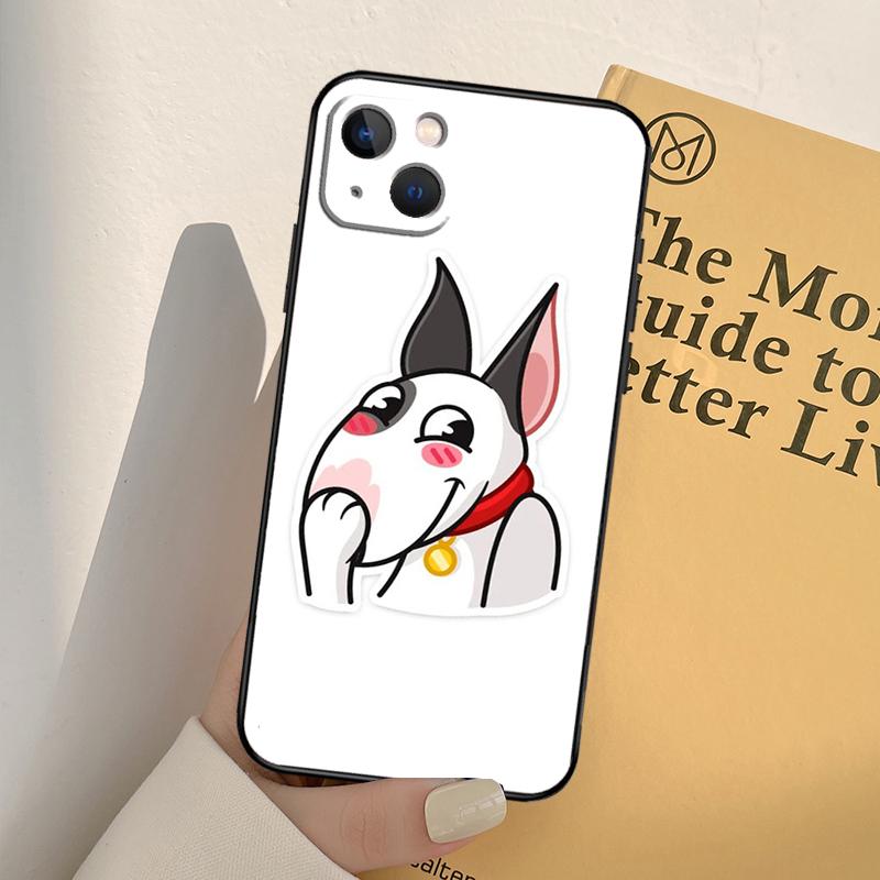 Bull Terrier Dog Puppies Funny Phone Case For iPhone 16 15 14 Pro Max Plus 11 12 13 Pro Max XS 6 12 13 Mini Cover Shell