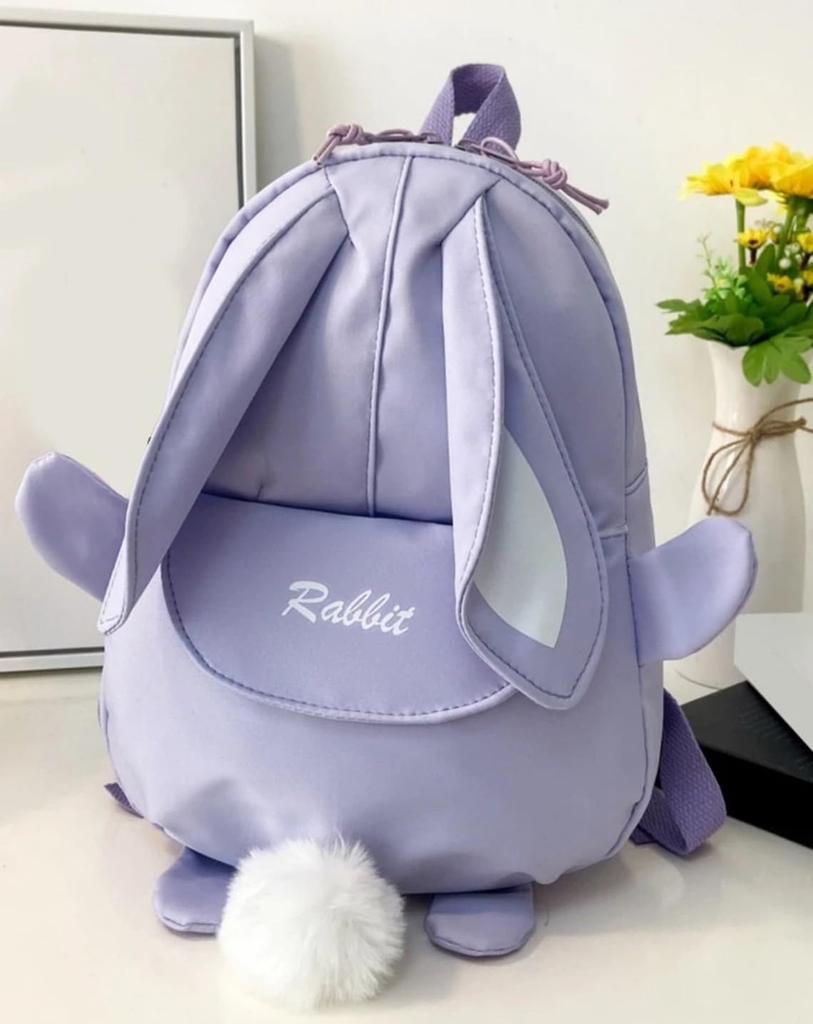Kids Backpack with Ears and Cute Backpack J.B.things Rabbit-Shaped Tail, Design, Baby, Kids, (Purple, Mini)