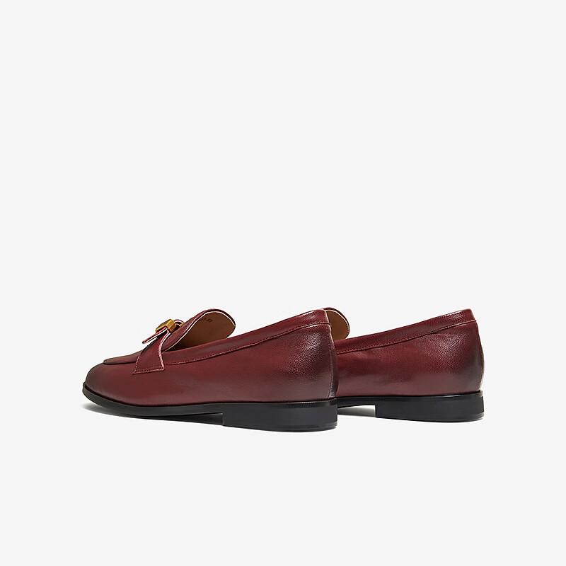 BASTO British Slip-On Loafers Women Single Shoes