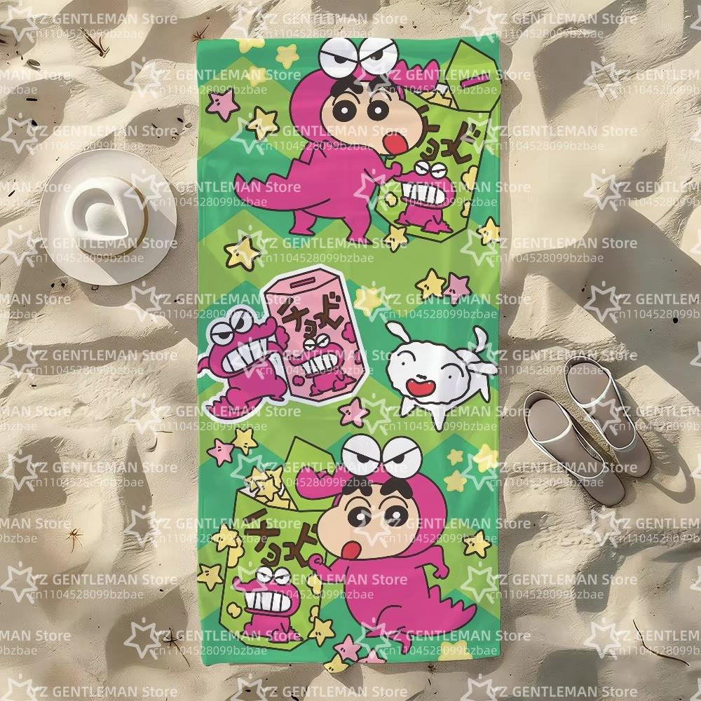 Cartoon C-Crayon S-Shin-chan-S Design Print Towel For Swim Yoga Gym Quick Drying Soft and skin-friendly Beach Towels All-Season