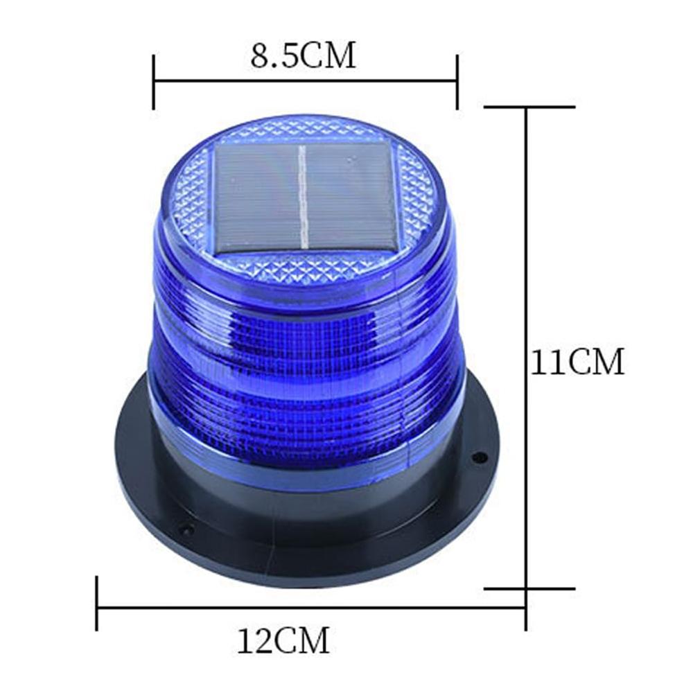 Solar LED Strobe Warning Light Police Flasher LED Stroboscopes Solar Powered Rescue Car Emergency Roof Lights with Magnet Base