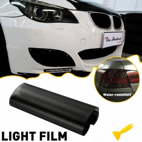 Matte Black Vinyl Wrap Car Headlight Vehicle Decal Sticker Film Air Bubble Free
