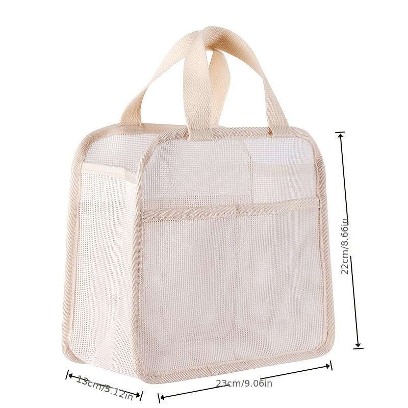 Portable Mesh Shower Large Capacity Dormitory Bath Basket Drainable Handheld Caddy Outdoor Beach Swimming Travel Toiletry Storag