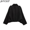 BITCED Women's Pre-Spring Fashion Suede-Effect Pilot Jacket