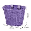 Children Bicycle Front Basket Imitation Woven Rattan Handlebar Storage Basket for Kids Bike Scooter Outdoor