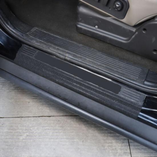 Carbon Fiber Door Sill Scuff Guard Plate Panel Trim Sticker For  Hummer H2 03-07