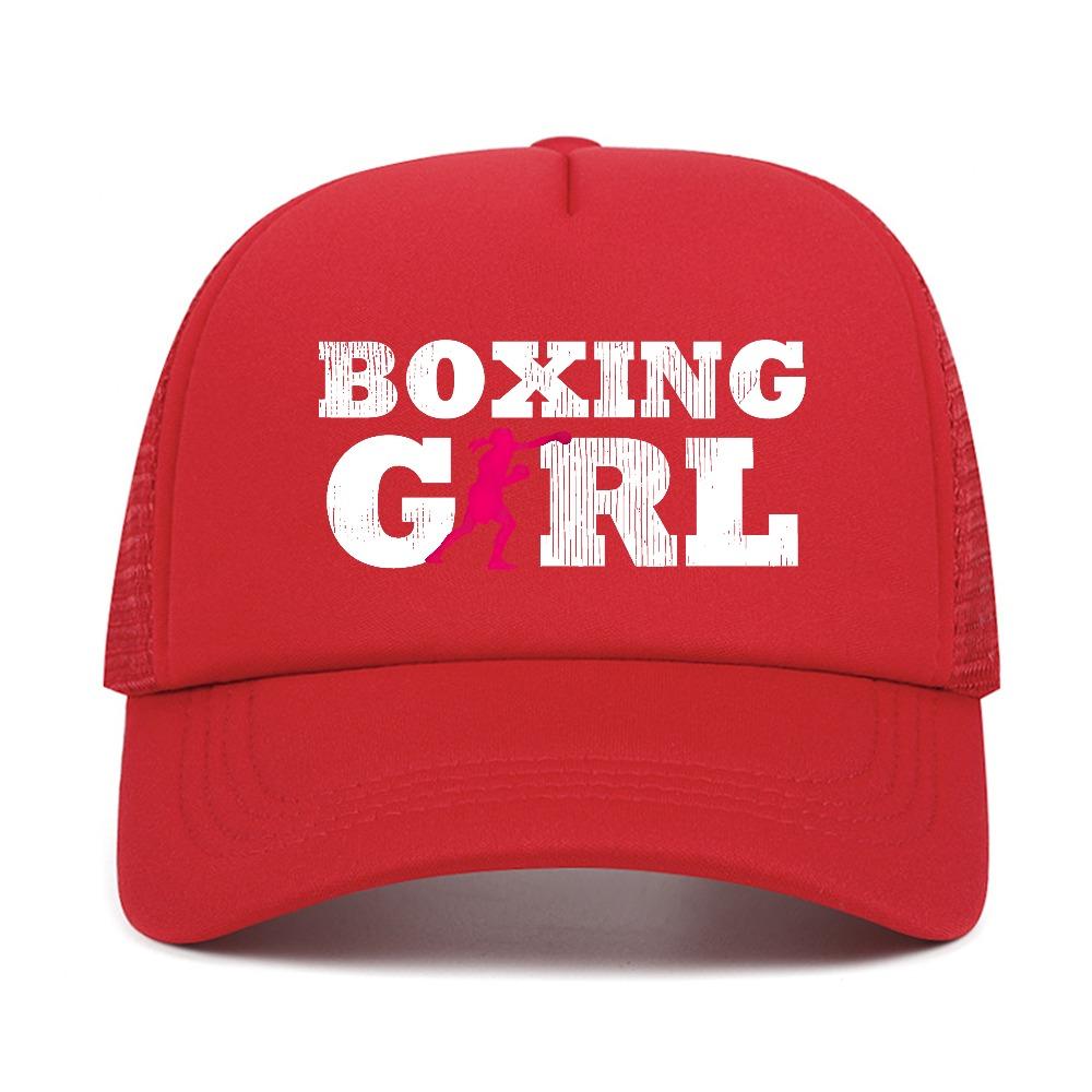 Boxing Girl Player Silhouette Sport Gift hat Unisex Style Baseball Cap Women Visor Hat mesh breathable Snapback hats