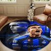 1PC Energy Style In Sports Martinez Round Rug for Livingroom,Bedroom, Palyroom, Chair Rug, Area Rug, Circle Carpet, Large Size Fan Christmas Gift