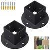 DIY Installations Outdoor Projects 2 Pcs Pergola Post Bracket Flange Base For Posts Versatile Outdoor Applications