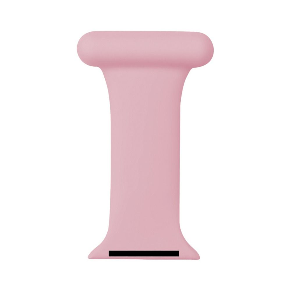 

Однотонные часы для медсестры, браслет-булавка, силиконовый ремешок с клипсой, ремешок для Apple Watch 7~1 SE 42/44/45mm розовый