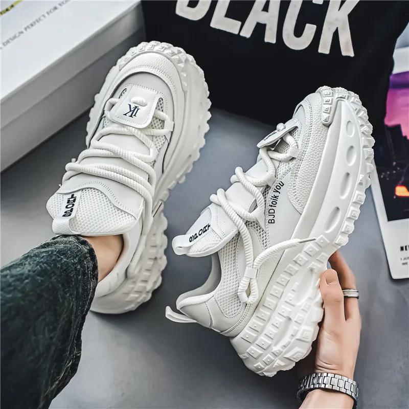 New Exquisite Men's Sneakers Fashion Trend Versatile Casual Shoes Thick soled Height Boosting Comfortable Running Shoes
