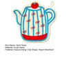 Hand Towel with Hanging Loop Bathroom Hand Towel Lint Shedding Free Cute Kettle Glove Absorbent Towel for Wiping Hands Kitchen Bathroom Use