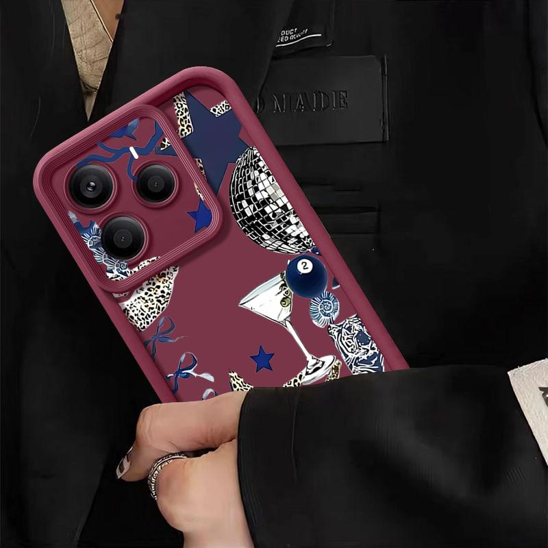 Leopard Star Disco Ball Pattern Case For Xiaomi Redmi Note 14 13 Pro 5G 4G 12 11 Funda Xiaomi 14T 13T 11T Pro Shockproof Bumper Silicone Cover
