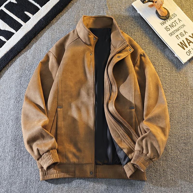 Locomotive leather jacket men's leather jacket spring and autumn ruffian handsome casual men's leather jacket men's handsome outer wear tops versatile