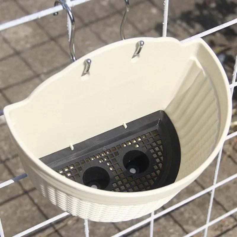 Outdoor Novel Wall Hanging Flower Pots Plastic Half-Round Hanging Baskets Plant Nursery Pots Garden Decoration