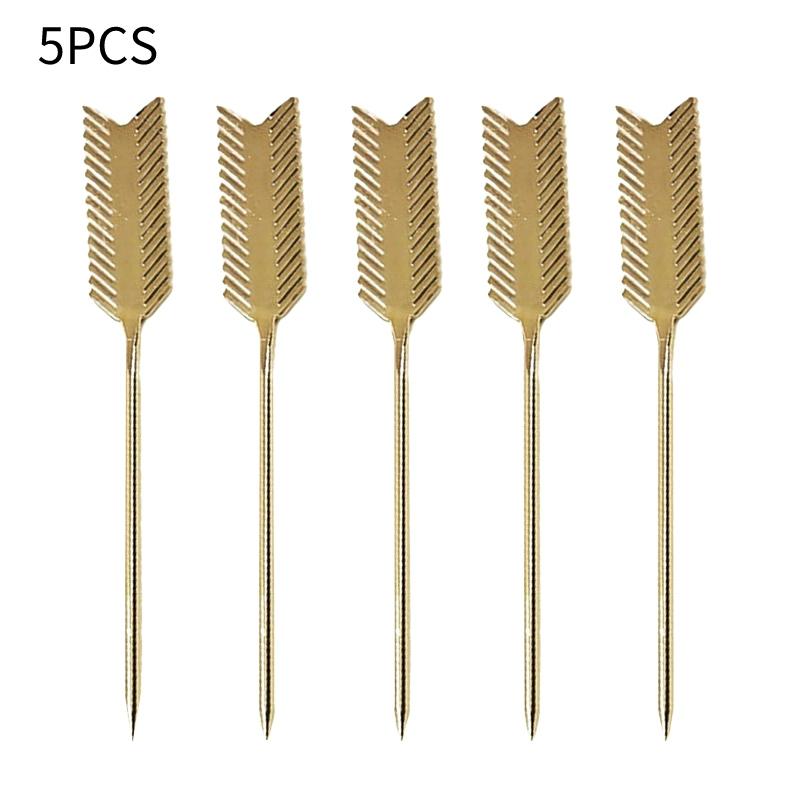 5-10Pcs Creative Stainless Steel Cocktail Picks Martini Picks Juice Decoration Picks Bar Bartending Tools Kitchen Accessories