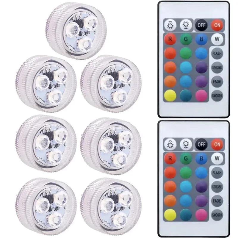 Waterproof Underwater Light, Submersible LED Lights, with Remote Control,  Tub Lamp 16 Colors Changing Shower Lamps