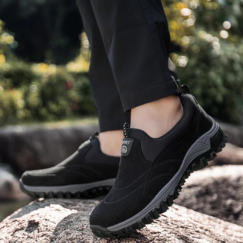 Mocasini de bărbați Pantofi sport de toamnă Pantofi de exterior peste picior pentru drumeții Antiderapanți Casual Sport Pantofi de alergare Zapato Para Hombre