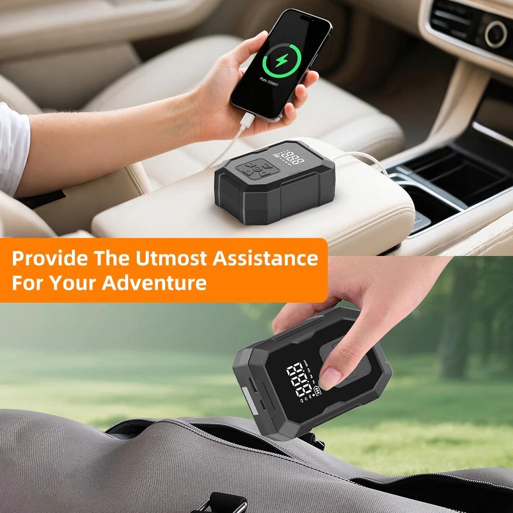 YIJU Wireless Tire Air Pump Portable Electric Inflator For Motorcycle Car Bicycle Compressor Football Ball Inflator Pump Tools