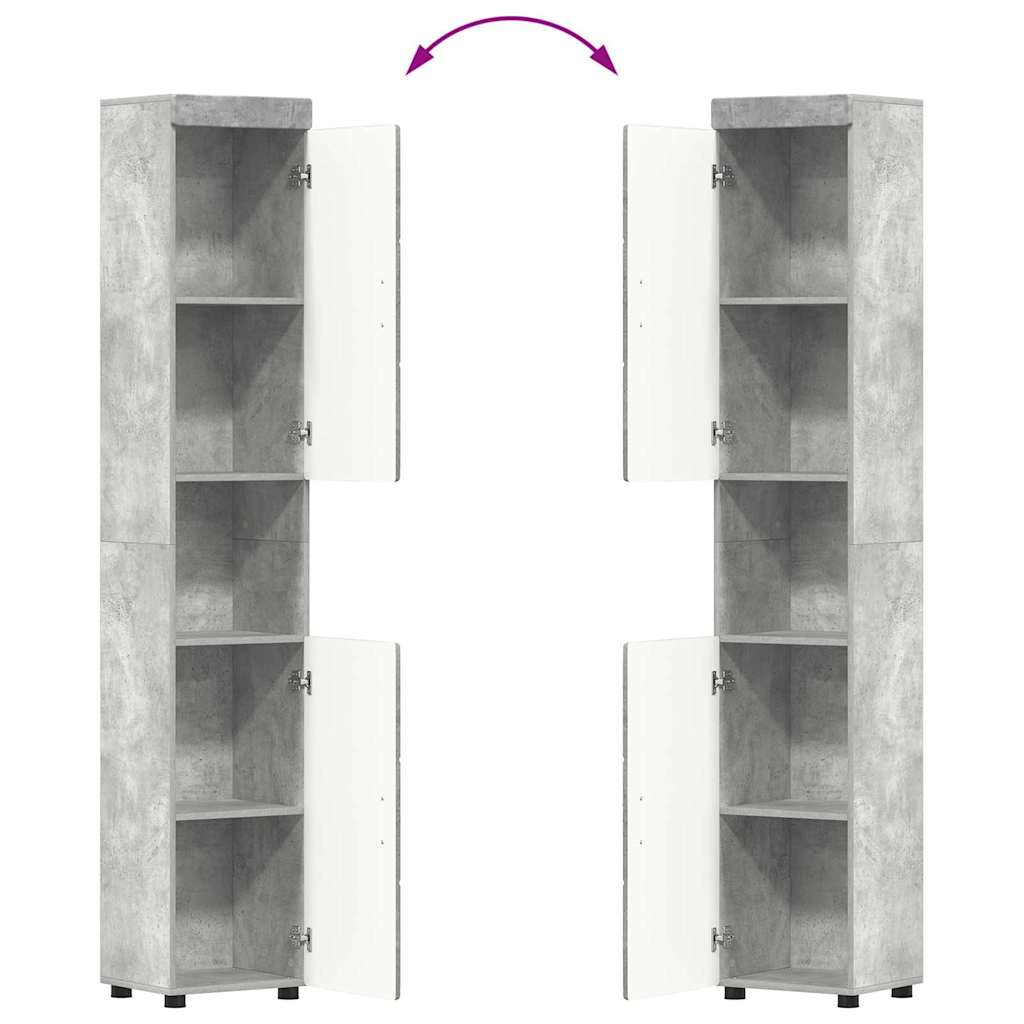 Bathroom Furniture Set TULUM 3 Pcs Concrete Grey 60 X 34 X 63 Cm
