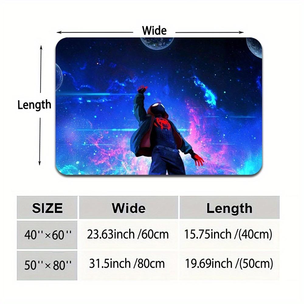 1pc MARVEL Superhero & Classic Movie Hero Floor Mat - Soft Polyester, Machine Washable, Rectangular Design with Vibrant Colors