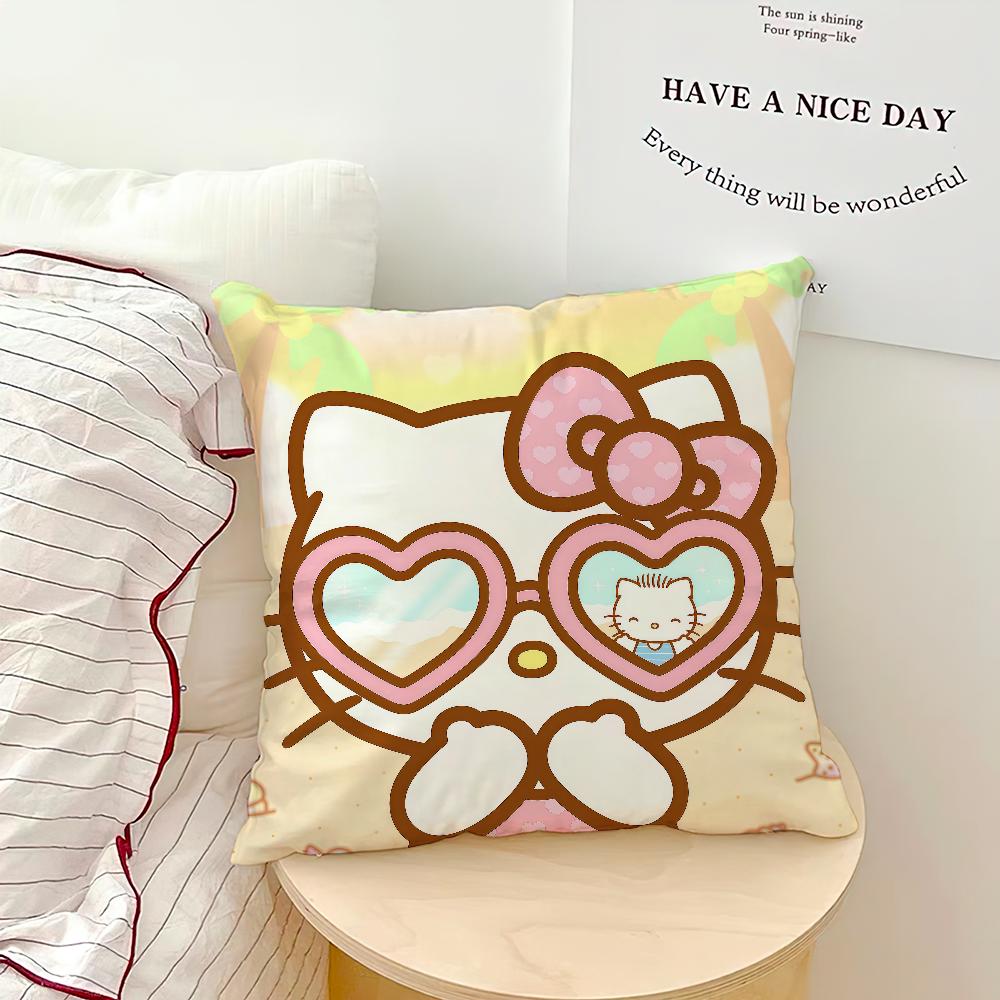 cartoon art cute cat h-HelloKitty SRO cushion cover soft Pillow Case for Sofa Living Room Home office Decor Protective Covers