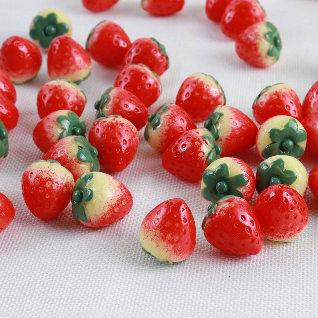 3D Resin Strawberry Jewelry Keychain & Photography Prop