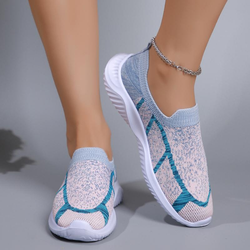 

Модная европейская американская повседневная женская обувь 2024 осень новая сетка круглый носок цветная блочная плоская подошва ленивая одинарная обувь zapatos de mujer 36 светло-серый