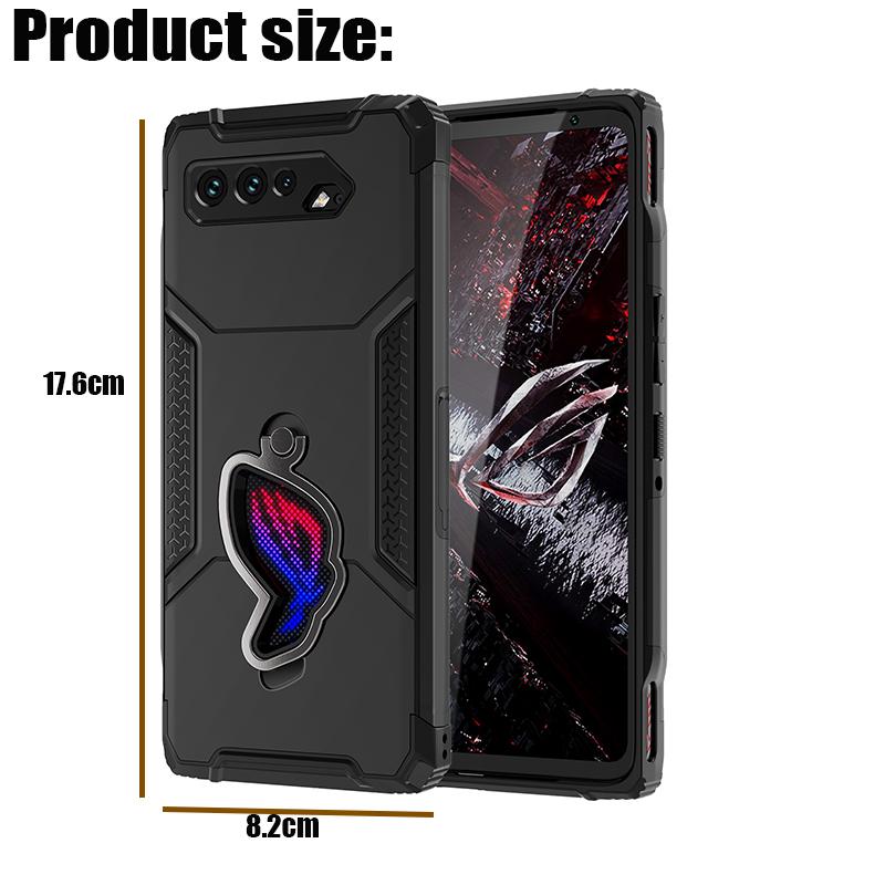 For ROG Phone 5 Case Black Hard Shell with Phone Stand Shockproof Protective Case for Asus ROG5 Gaming Phone