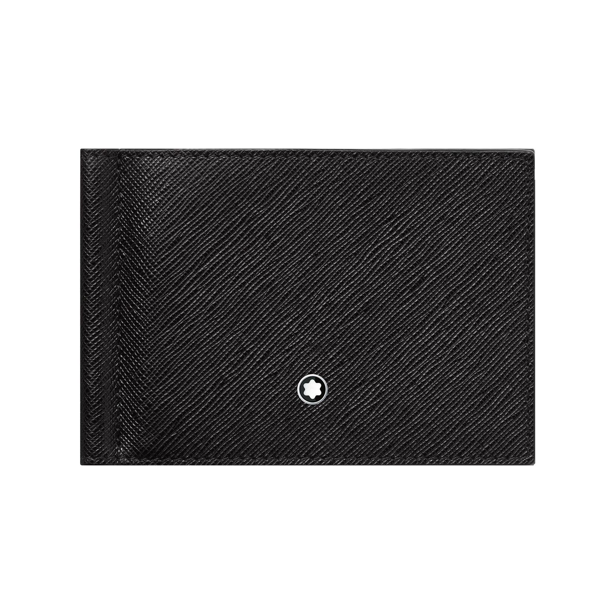 

Montblanc Meisterstück Hexagon Star Logo Business Saffiano Print Full Grain Leather Wallet Men Wallet Black 130316 Basic Set (Bag+Dust Bag)