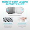 Ergonomic Memory Foam Lumbar Pillow for Back - Medium Soft Knit Fabric Cover, Removable, Ideal for Car Seat, Office Chair