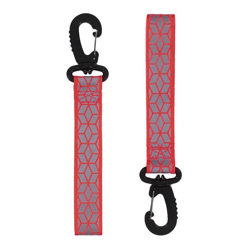 

2/4Pcs Reflective Straps Pendant Keychain For Outdoor Camping Night Running Cycling Backpack Safety Lightweight Bright Keyrings