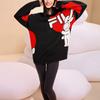 FILA CNY X Buer Rabbit Sweaters Unisex Jet Black Crew Neck Moderate Other F11U319401F-BK