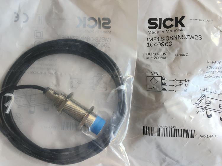 SICK Proximity Switch IME18 Series: Models 08NNSZW2S, 08NPSZW2S, 08NPSZC0S