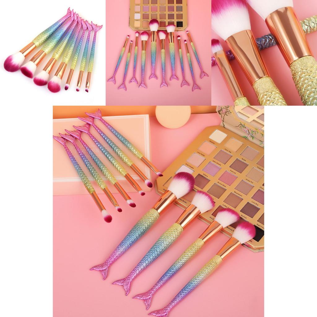 Makeup Brush Set With Nylon Bristles For Eyeshadow And Powder Application Perfect For Beauty Enthusiasts