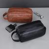 Men's Storage Bag Organizer Travel Business Trip Outdoor Toiletry Bag PU Portable Handheld Cosmetic Bag Large Capacity