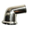15°/45°/90° Swivel Polished Water Neck Thermostat Housing for Chevrolet SBC BBC 283 302 305 327 350 383 396 427 454 502 Silver