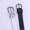 Fashion punk style needle buckle willow nail belt women's high-end jeans skirt versatile decorative belt solid buckle belt