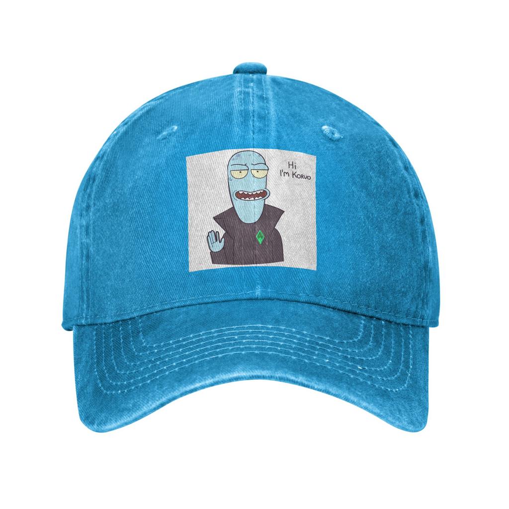 Cartoon Solar Opposites Funny Korvo Denim Fabric Cap Casual Baseball Caps Adjustable Hat Summer Unisex Baseball Hats