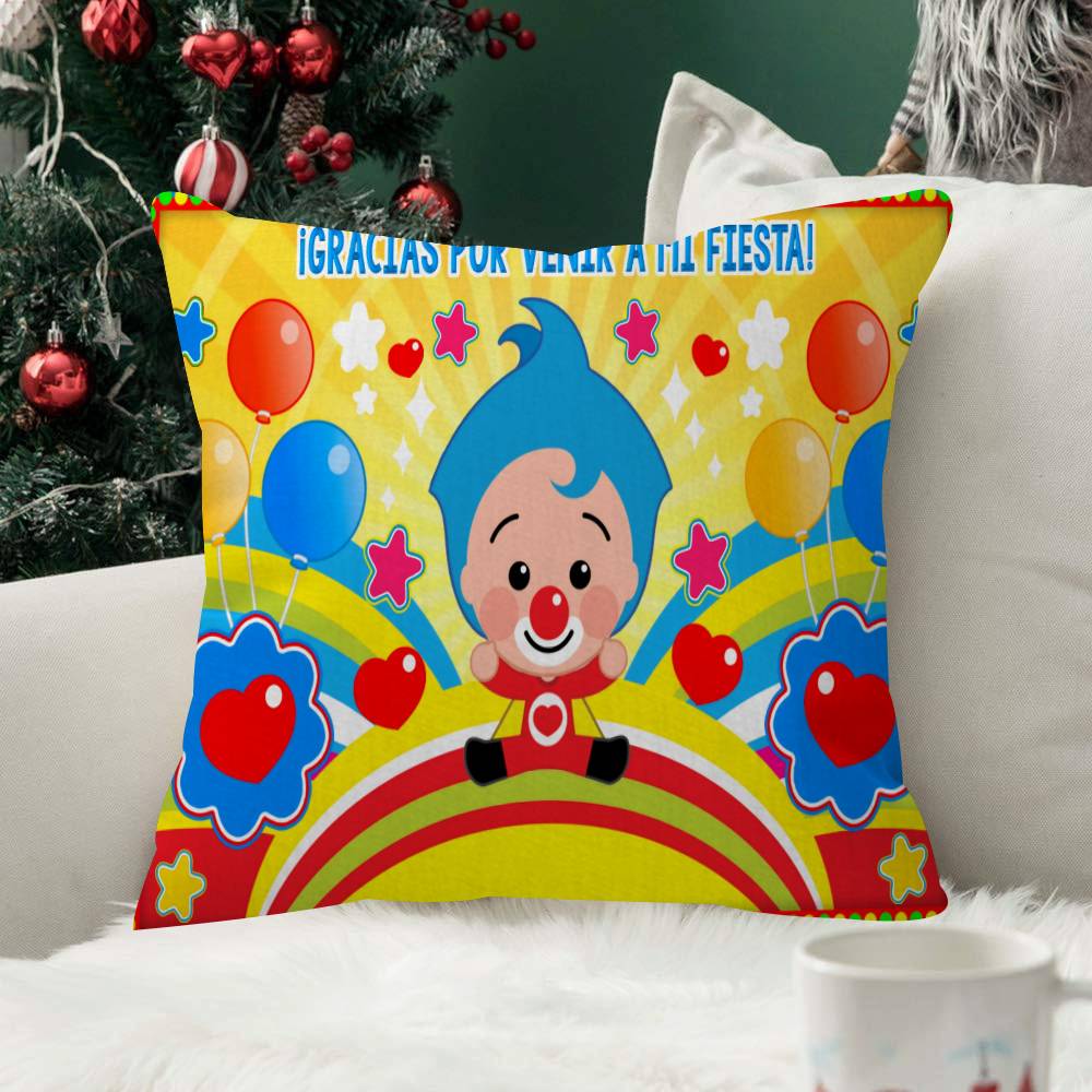 Cartoon Plim Plim Christmas Fashion Decorative Pillowcase Throw Cover Pillow Case Cushion For Living Room Square Home Decor
