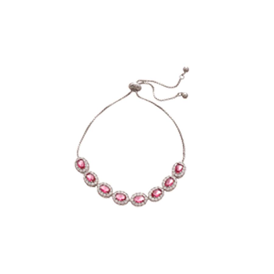 Geometric Oval Zircon Pendant Bracelet For Women Fashion Jewelry Gift For Office