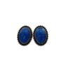 Oval Blue Texture Drip Earrings Earrings Niche Light Luxury Personality Ethnic Style Exquisite High Temperament Earrings